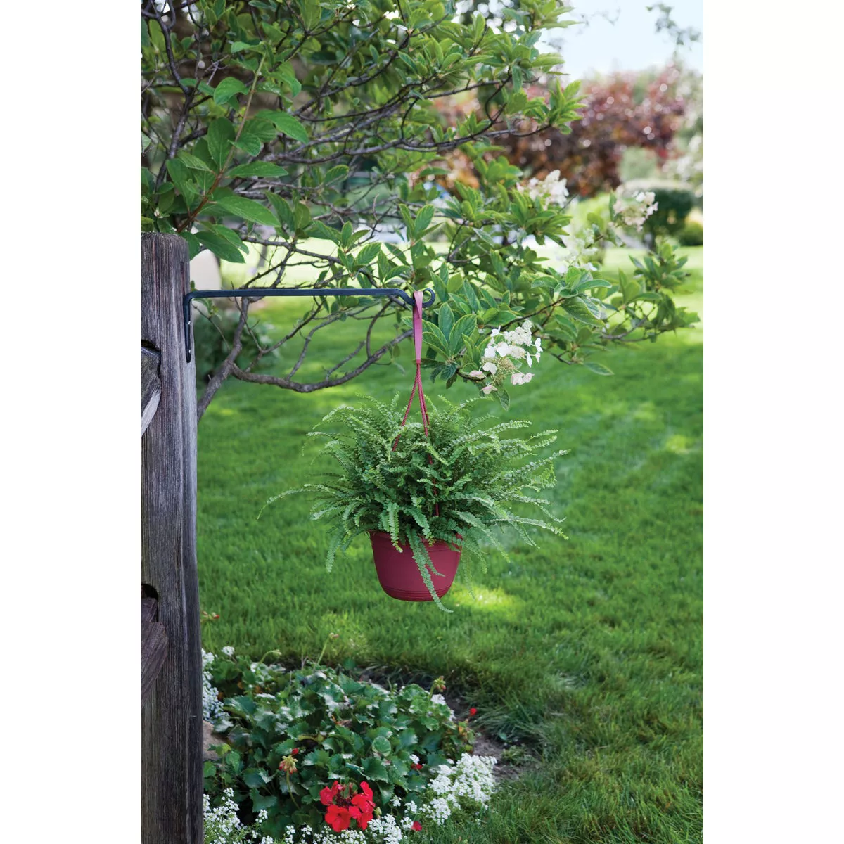 Panacea 15 In. Black Powder-Coated Straight Wrought Iron Hanging Plant Bracket - photo 2