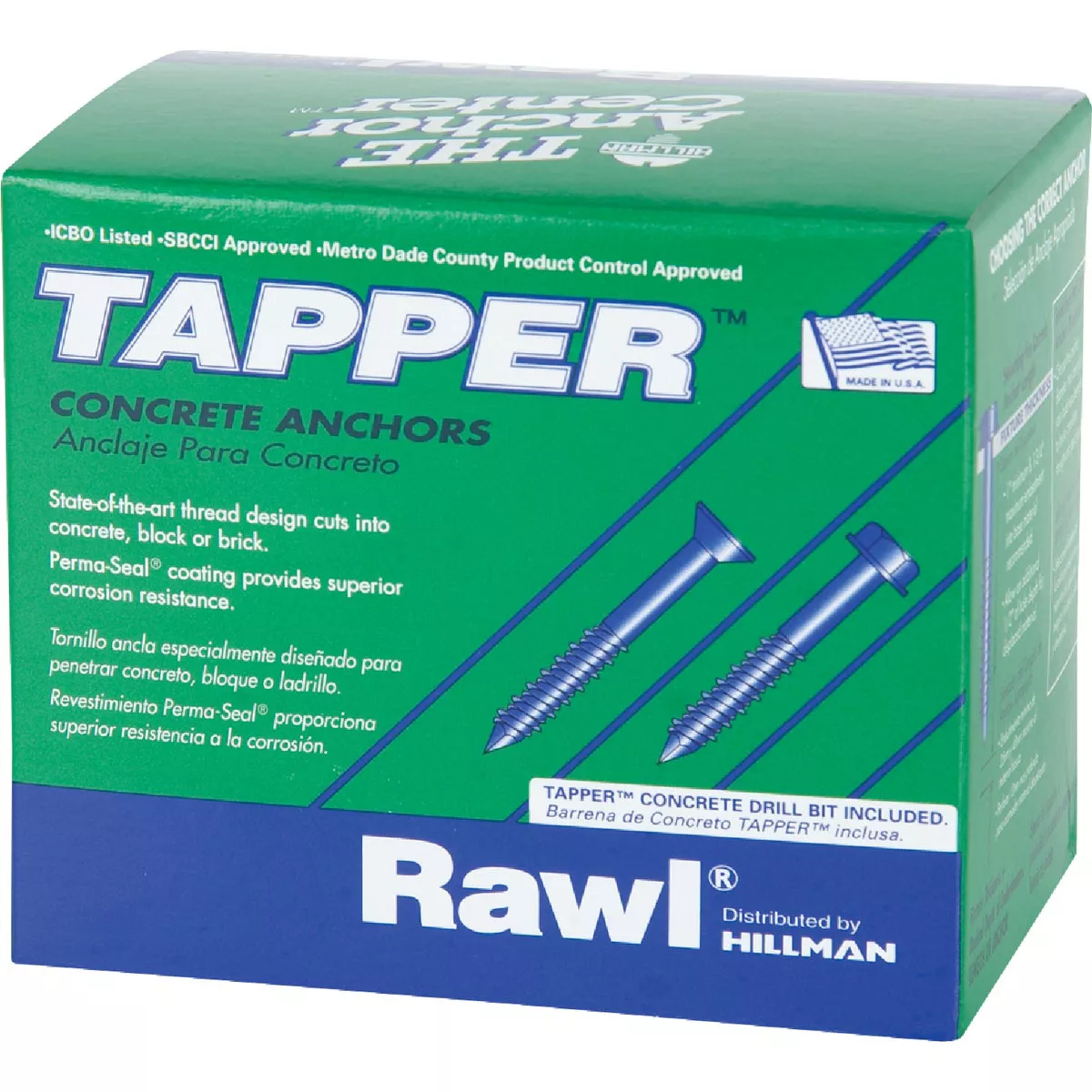 Hillman 1/4 In. x 2-3/4 In. Hex Washer Tapper Concrete Screw Anchor (100-Count) - photo 2