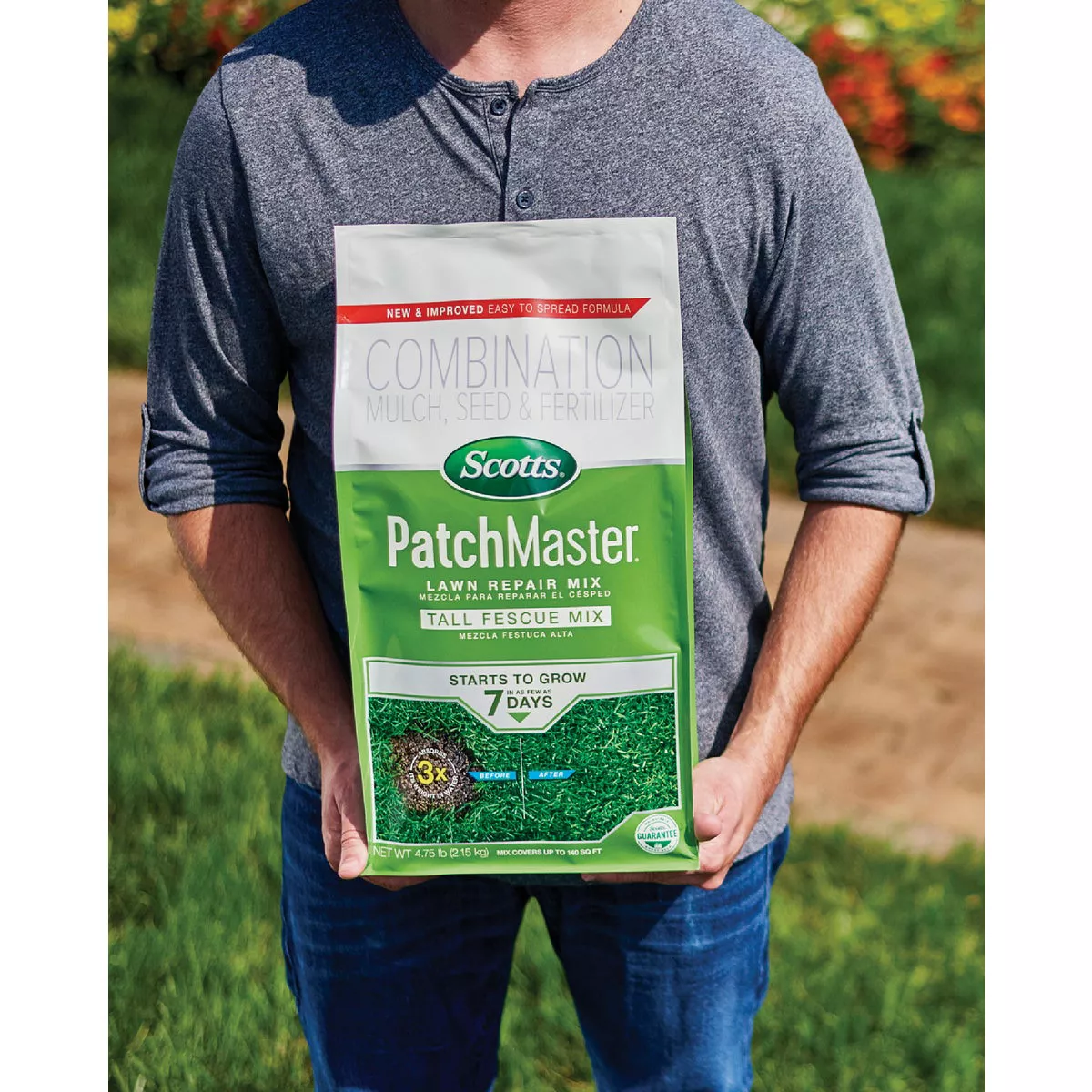 Scotts PatchMaster 4.75 Lb. 115 Sq. Ft. Lawn Repair Mix & Tall Fescue Mix Mulch, Seed and Fertilizer Combination - photo 6