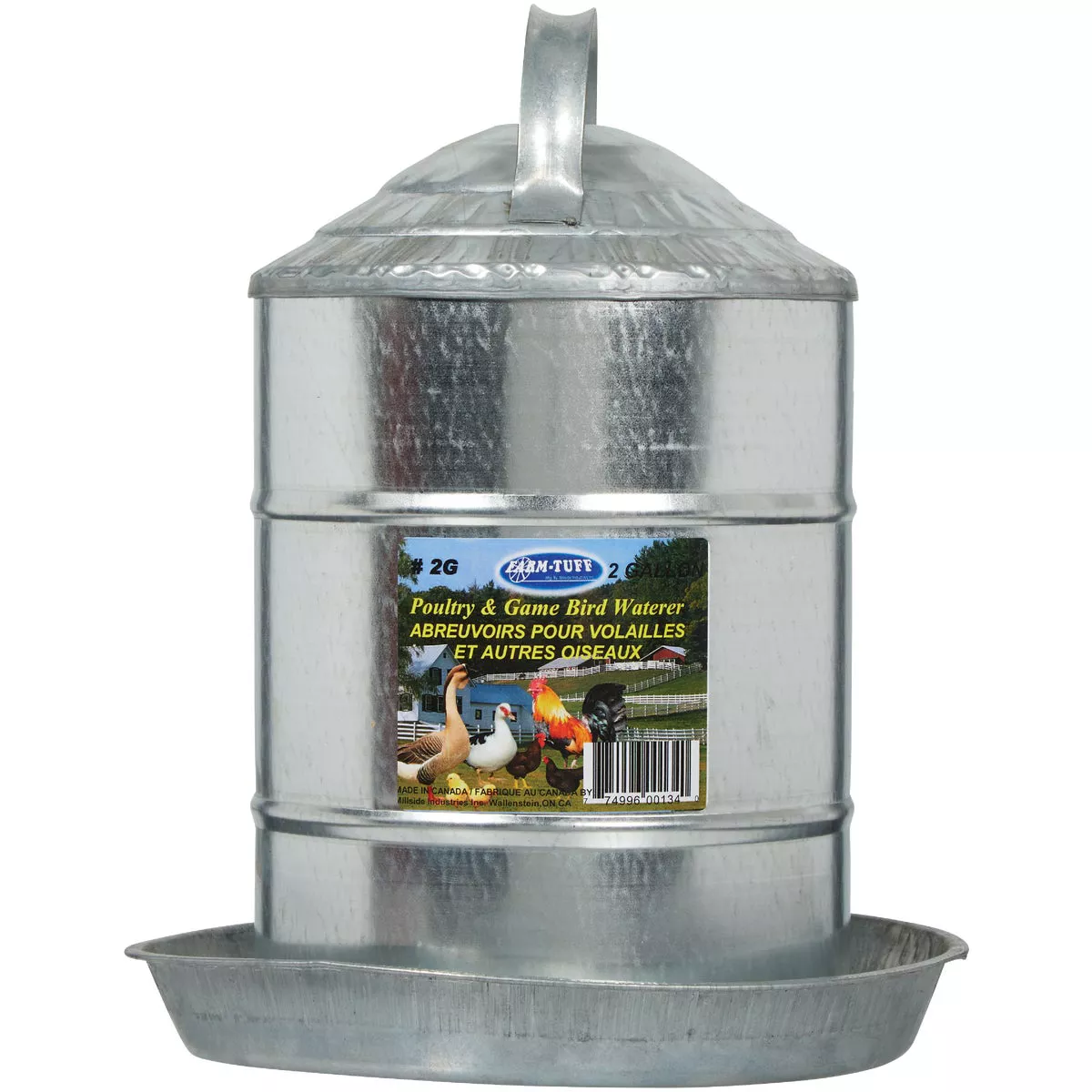 Farm-Tuff 2 Gal. Galvanized Poultry Fountain - photo 2