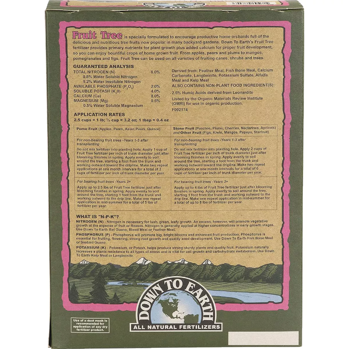 Down To Earth 5 Lb. 6-2-4 Fruit Tree Mix - photo 3
