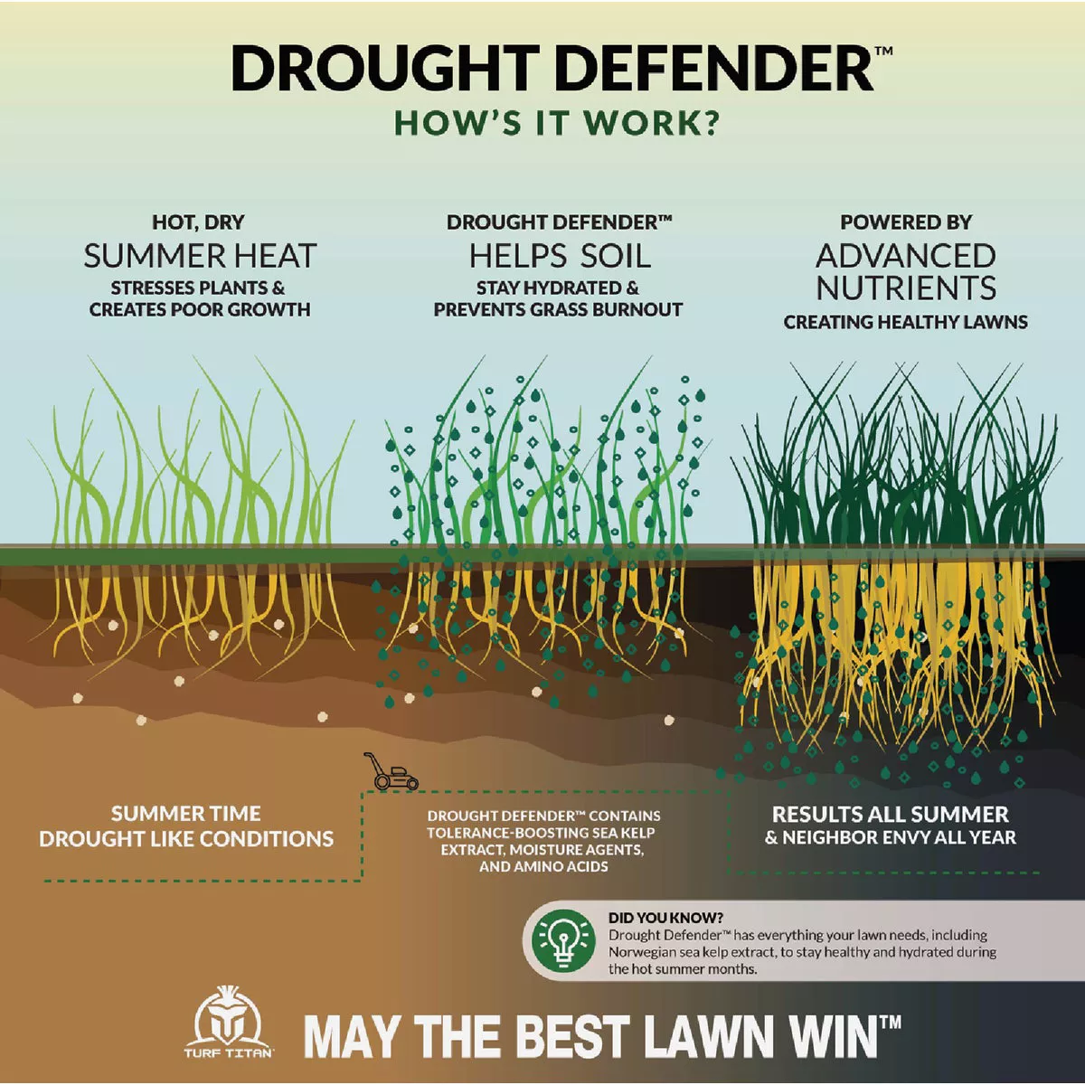 Turf Titan Drought Defender 32 Oz. 6000 Sq. Ft. 0-0-4 Summer Lawn Fertilizer - photo 4