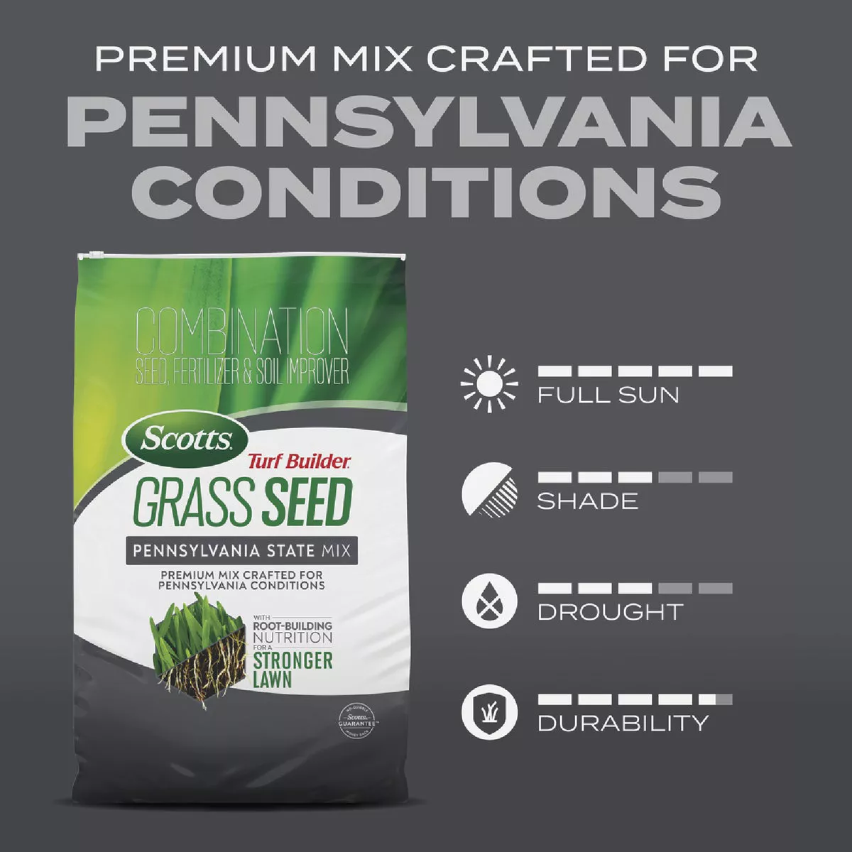 Scotts Turf Builder 5.6 Lb. 465 Sq. Ft. Pennsylvania State Mix Grass Seed, Fertilizer, and Soil Improver Combination - photo 10