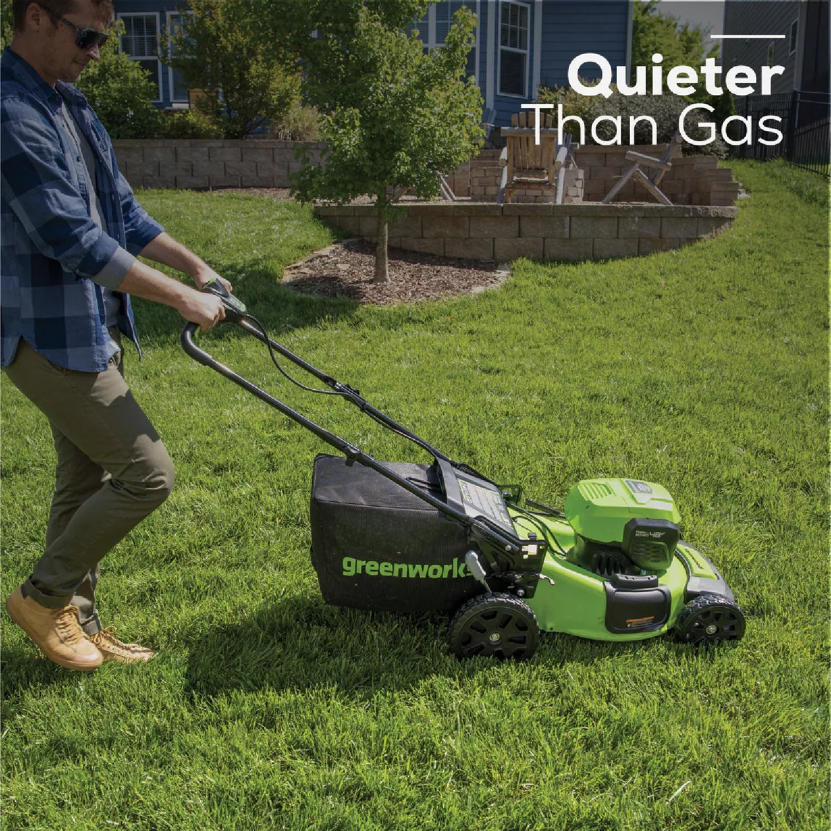 Greenworks 24V (2 x 24V) 20 In. Brushless Push Lawn Mower with (2) 4.0 Ah USB Batteries & Dual-Port Charger - photo 6