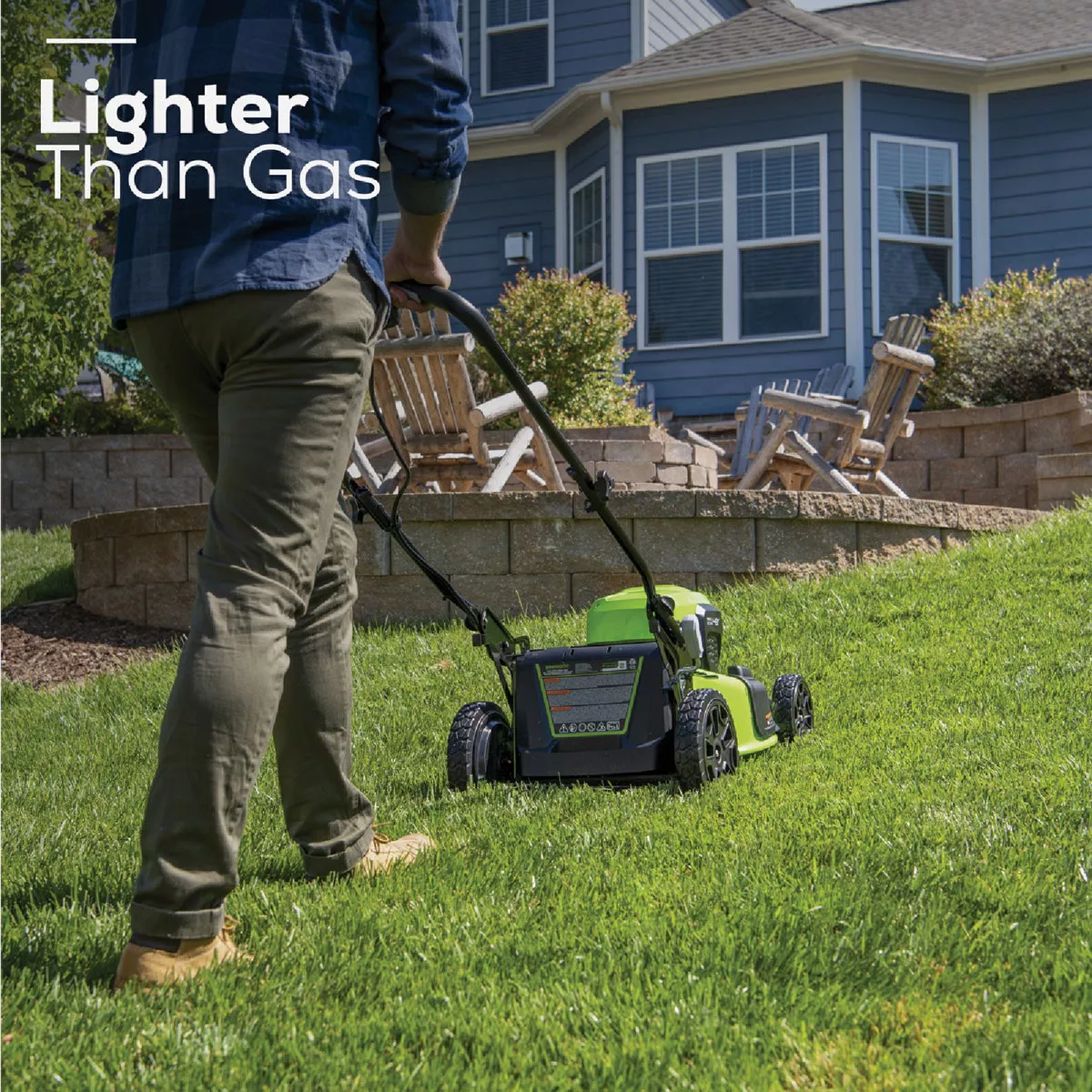 Greenworks 24V (2 x 24V) 20 In. Brushless Push Lawn Mower with (2) 4.0 Ah USB Batteries & Dual-Port Charger - photo 7