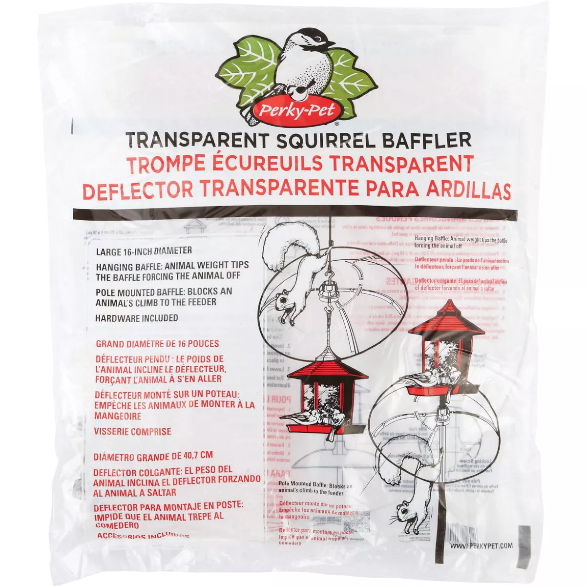 Perky-Pet 16 In. Transparent Squirrel Baffle - photo 2