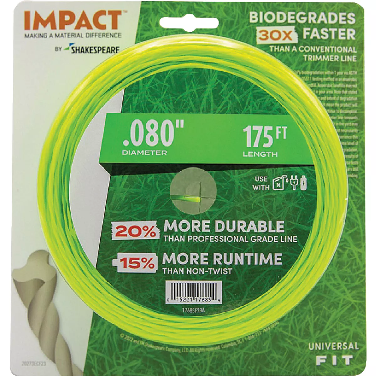 Shakespeare Impact .080 In. x 175 Ft. Trimmer Line