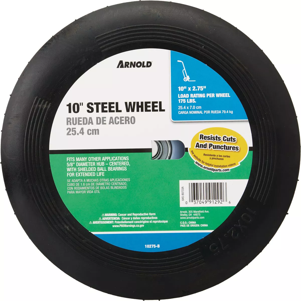 Arnold 10 In. x 1.75 In. Narrow Hub Wheel - photo 2