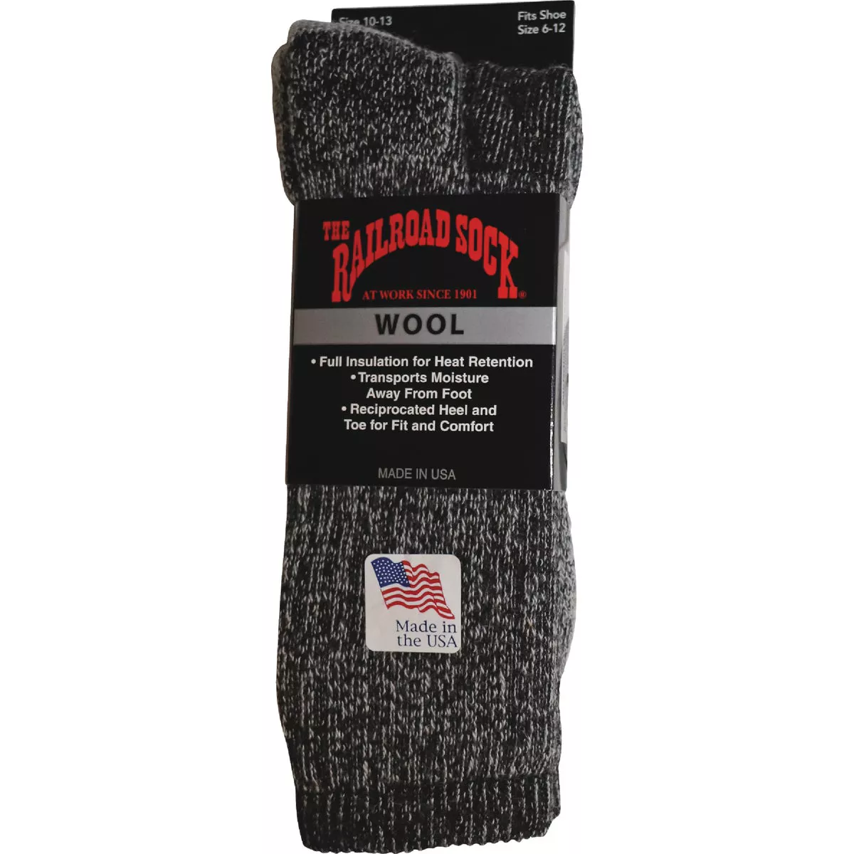 Railroad Sock Men's Black Merino Wool Sock - photo 2