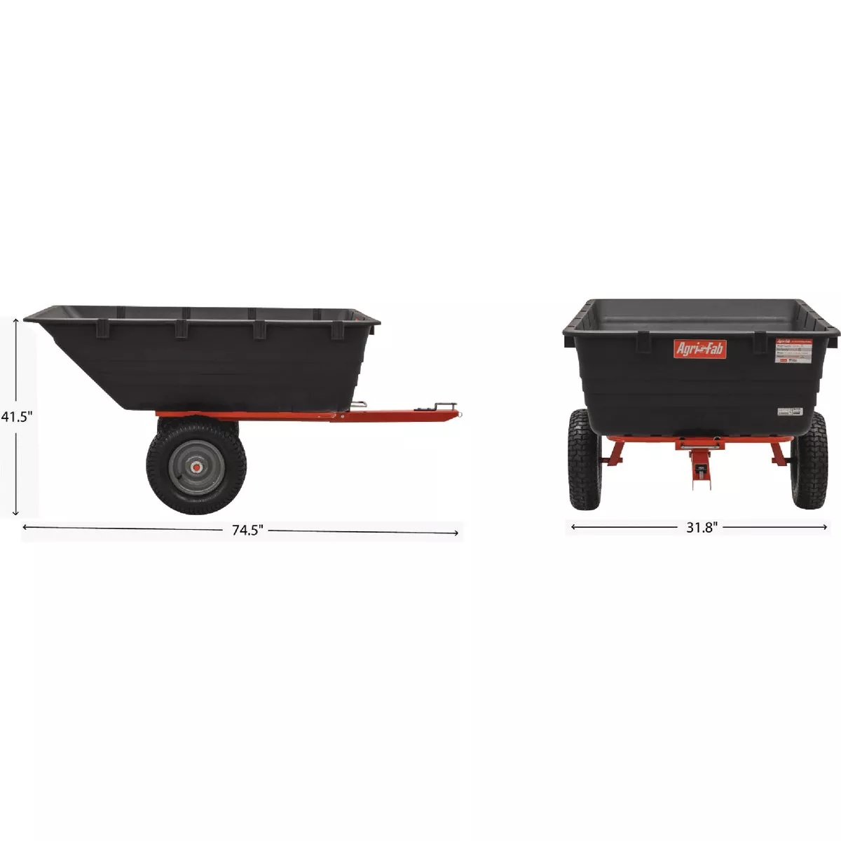 Agri-Fab 18 Cu ft. 1,000 Lb. Poly Swivel Steel Tow-Behind Dump Cart - photo 5