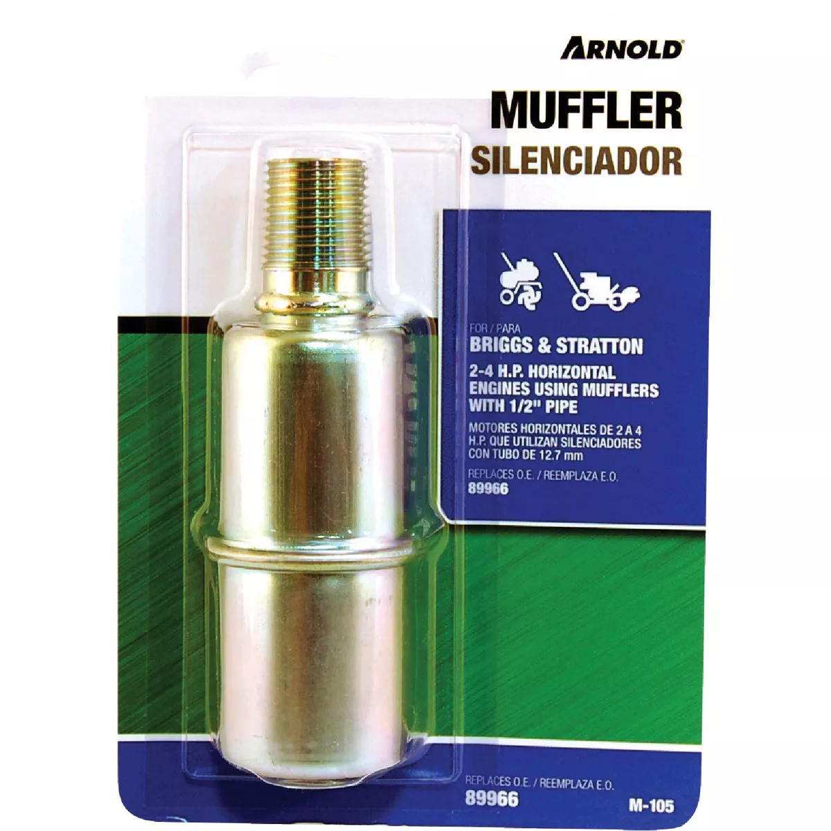 Arnold 5-3/8 In. 2 to 4 HP Horizontal Engine Muffler - photo 2