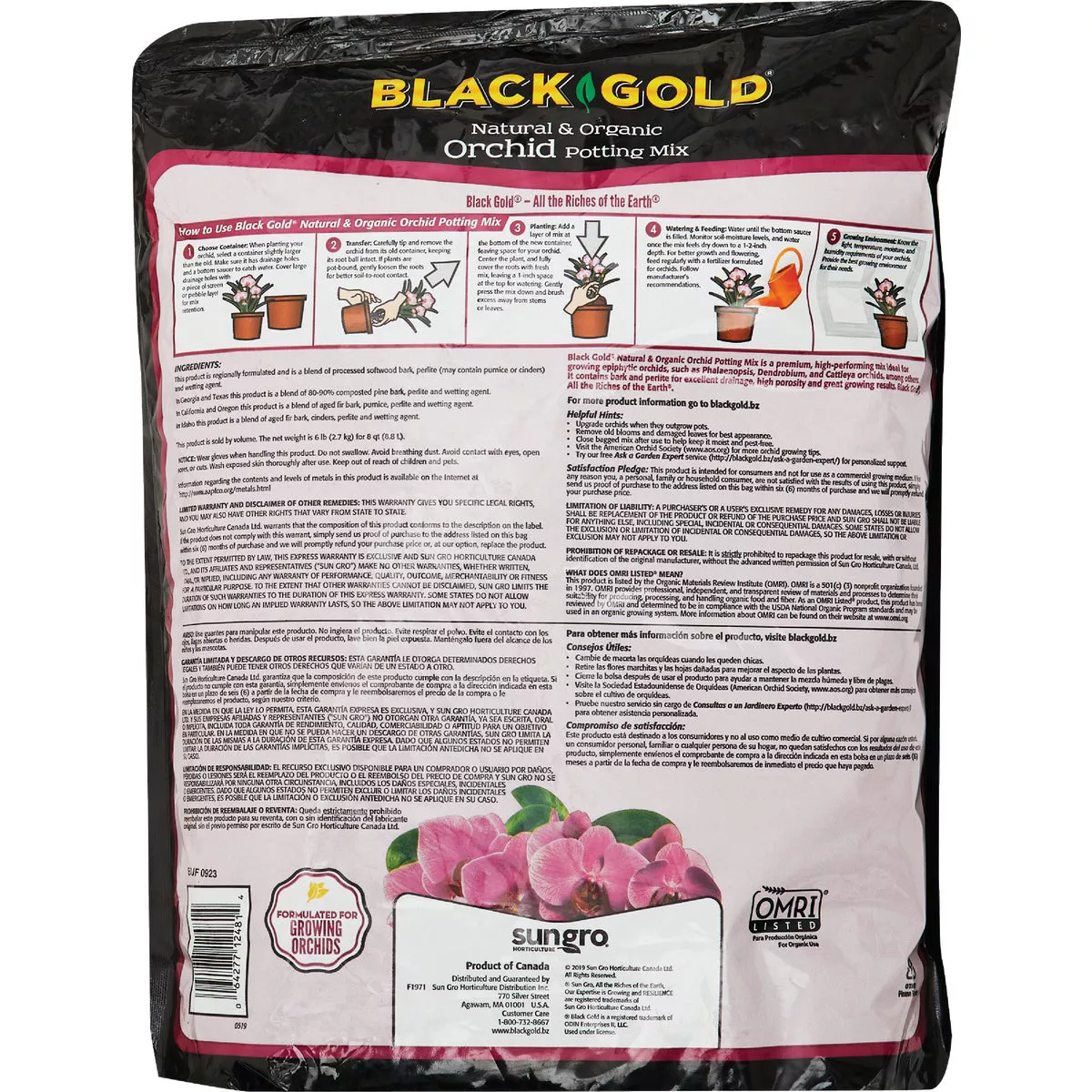 Black Gold 8 Qt. Natural & Organic Orchid Potting Mix - photo 2