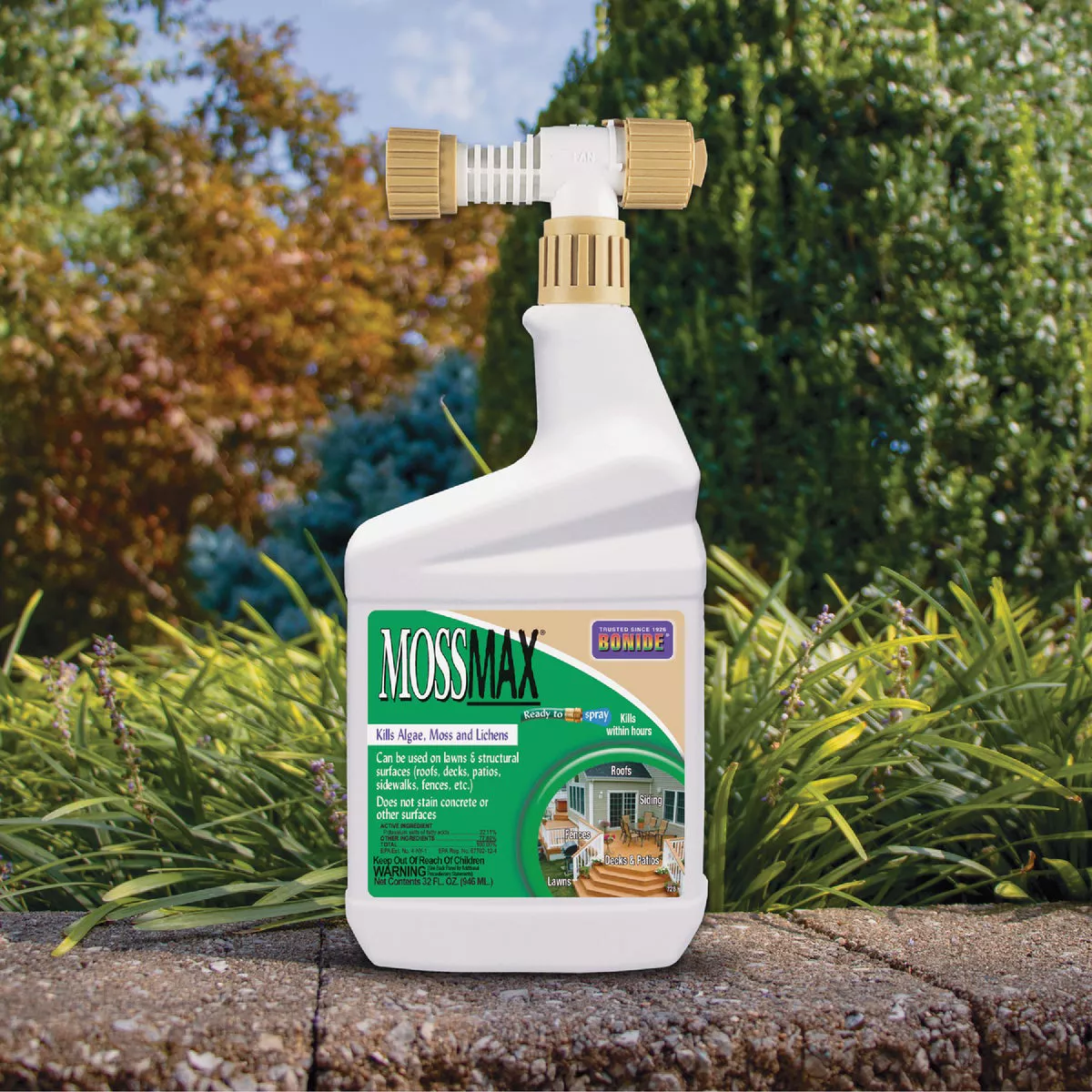 Bonide MossMax, 32 Oz. Ready To Spray Hose End Algae, Moss, & Lichen Control - photo 2