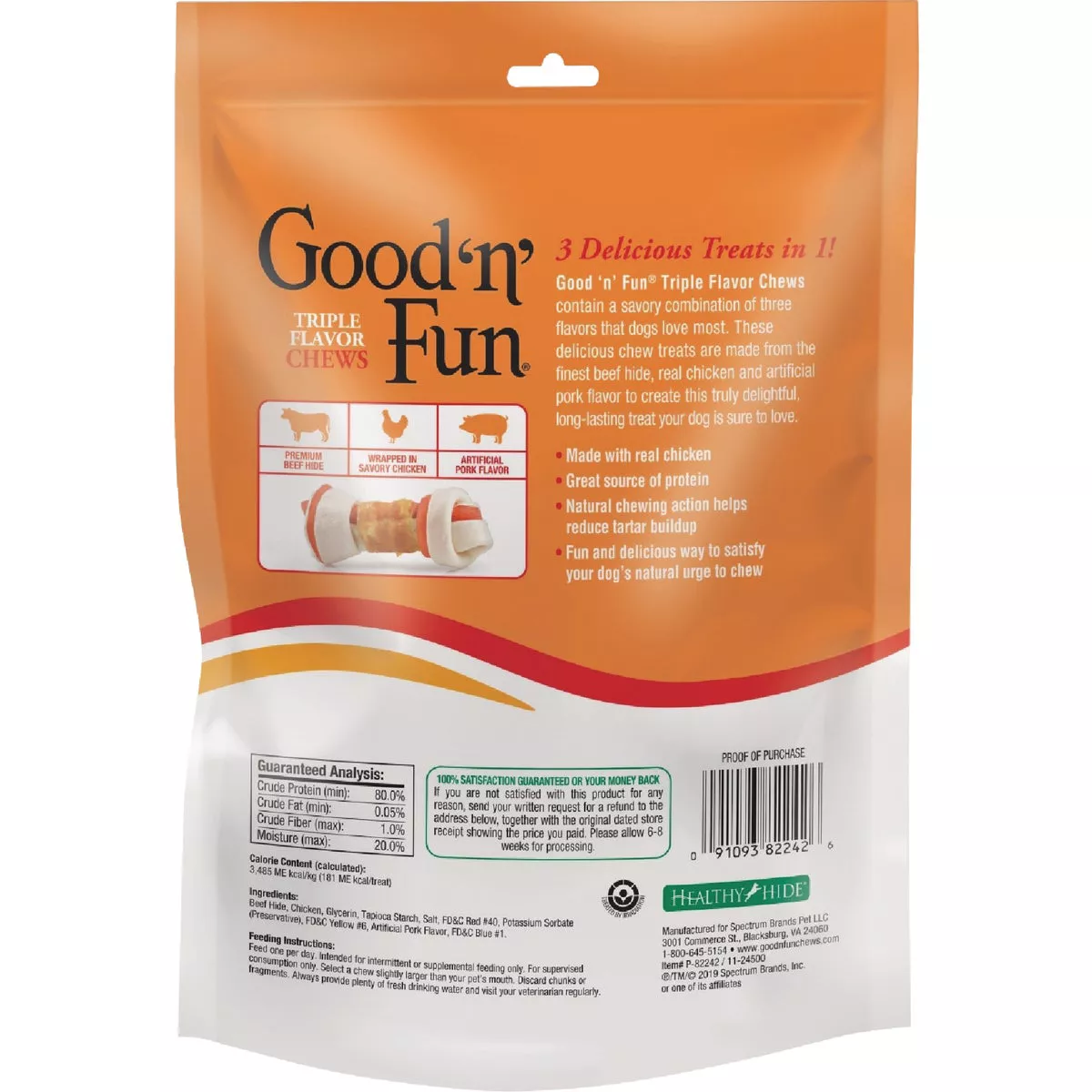 Good 'N' Fun 4 In. Triple Flavor Chew Bone (3-Pack) - photo 2