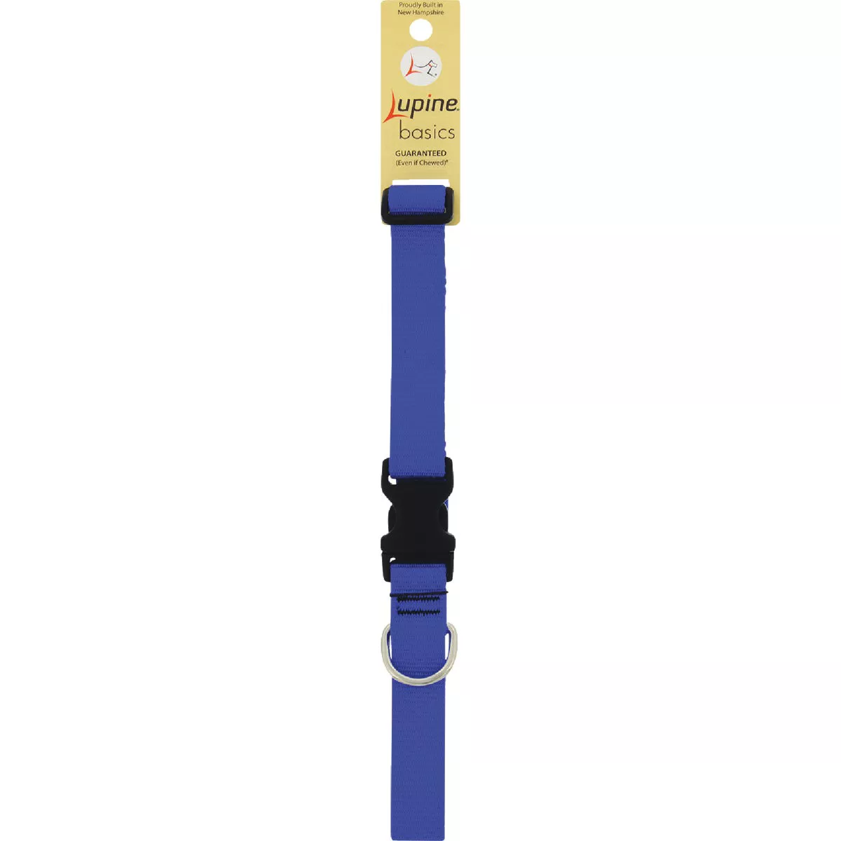 Lupine 1 In. Traditional Solid Blue 16 to 28 In. Adjustable Collar