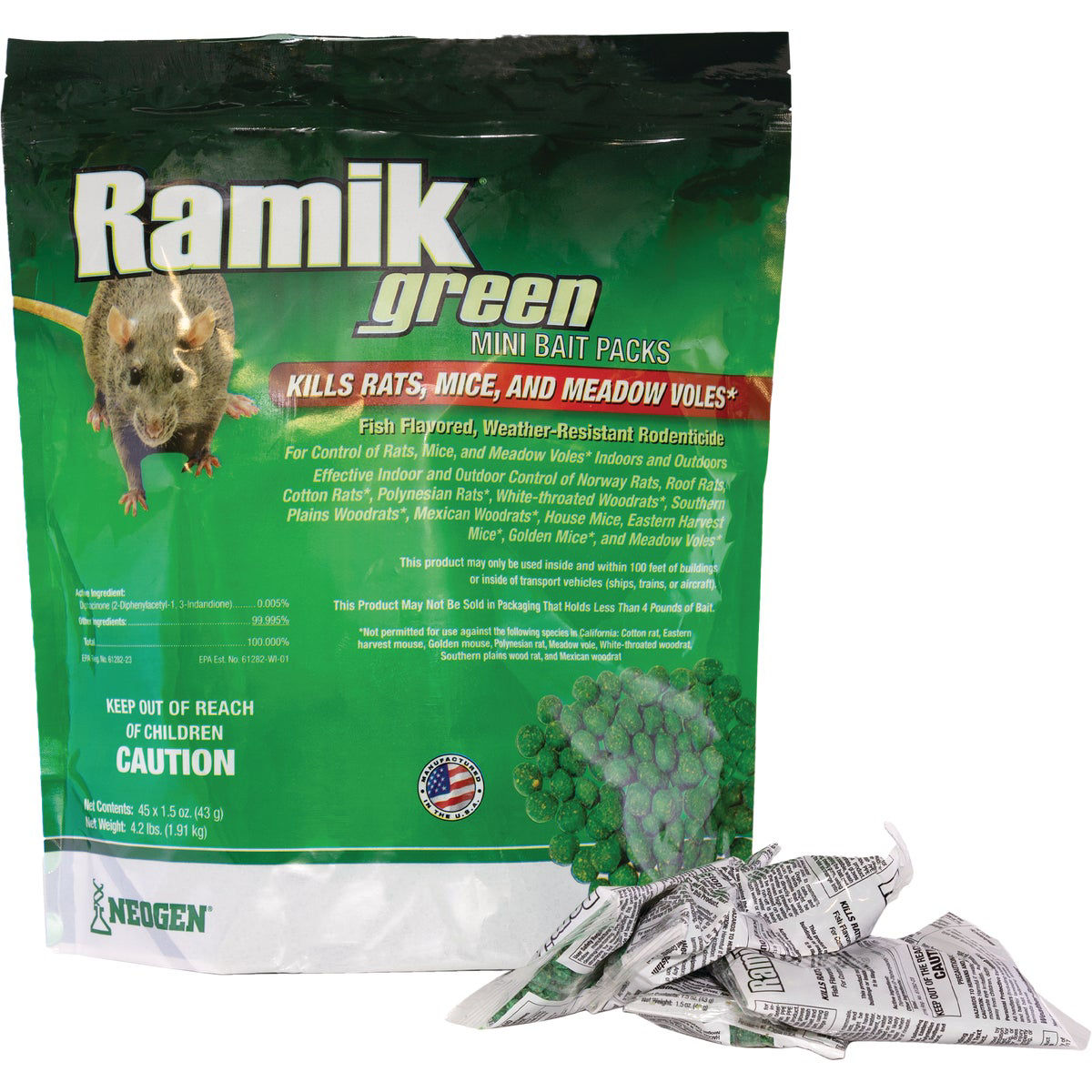 Ramik Green Pellet Bait Pack Rat And Mouse Poison (45-Pack) | Do it Best