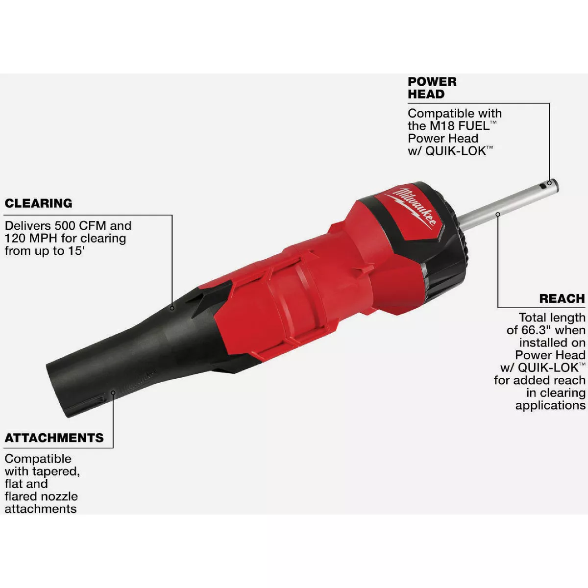 Milwaukee M18 Fuel Quik-Lok Blower Attachment - photo 2