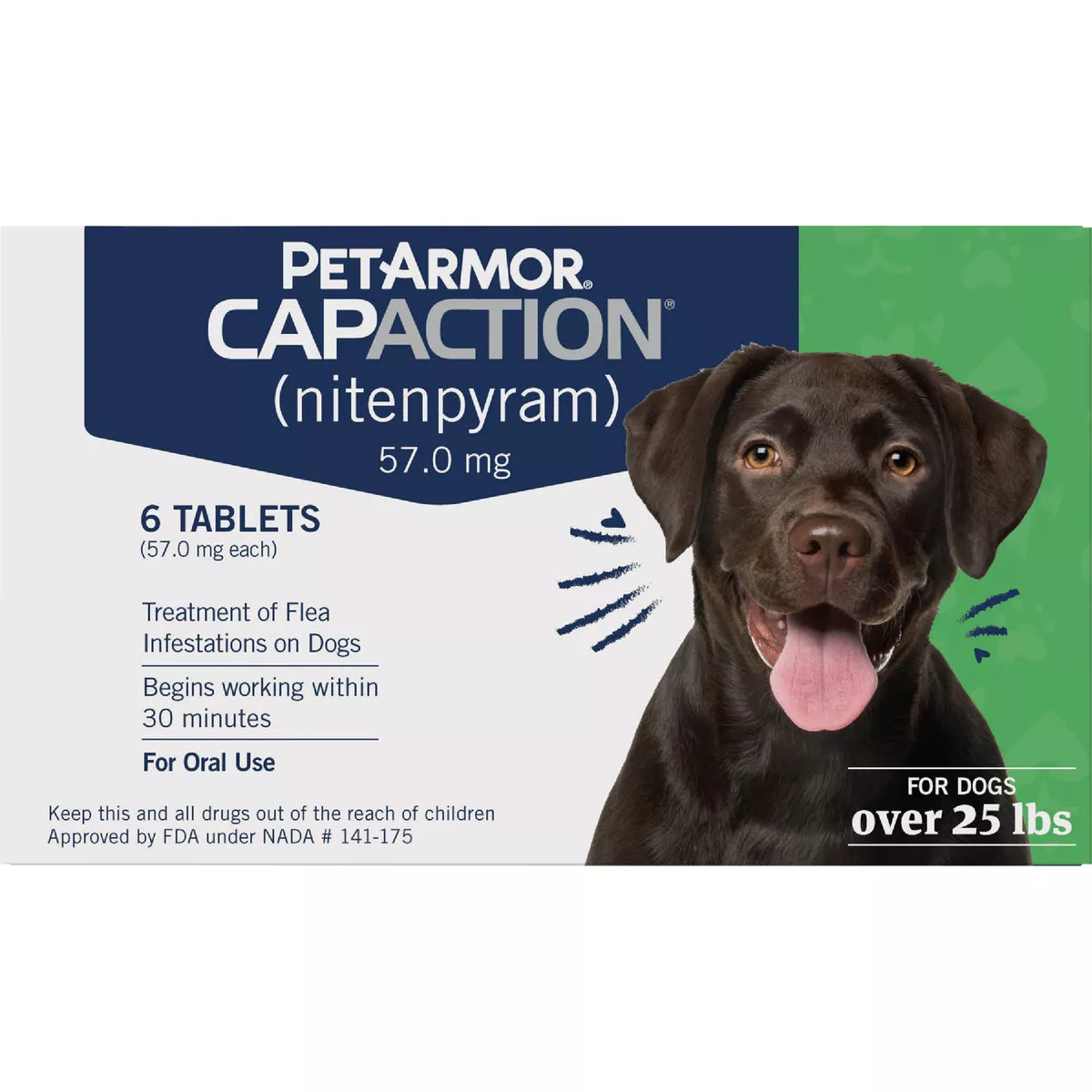 PetArmor CapAction Over 25 Lb. Dog Flea Tabs (6-Pack)