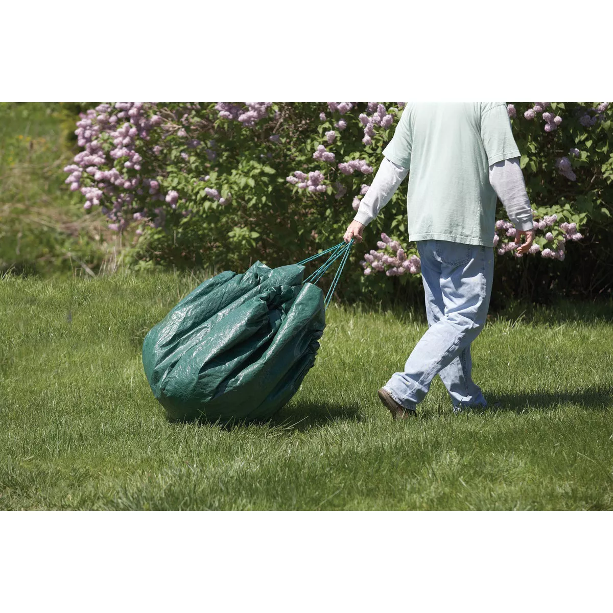 Do it Best 6 Ft. x 6 Ft. Poly Fabric Green Lawn Cleanup Tarp - photo 4