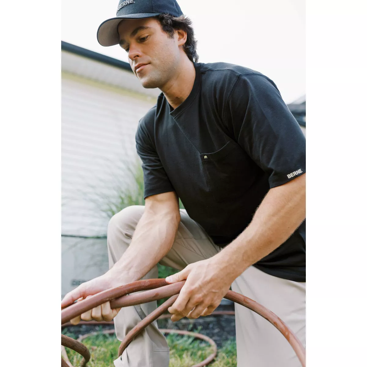 Berne Performance Men's XL Black Short Sleeve Pocket T-Shirt - photo 4