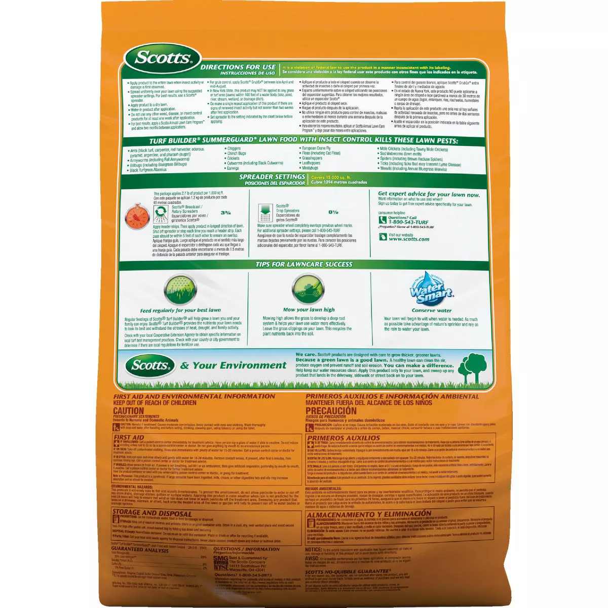 Scotts Turf Builder SummerGuard 40.05 Lb. 15,000 Sq. Ft. Lawn Food with Insect Control - photo 6