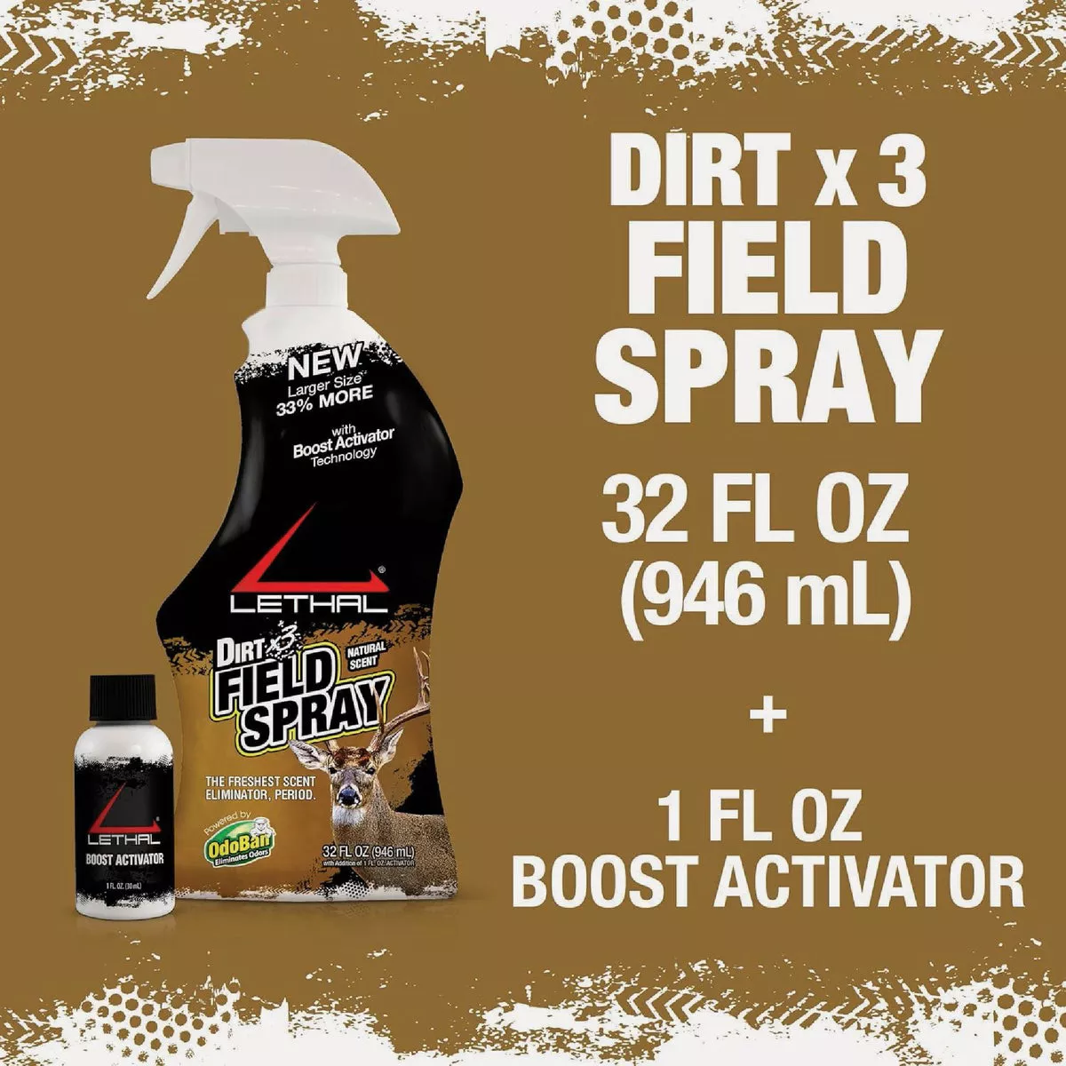 Lethal DirtX3 31 Oz. Field Spray & 1 Oz. Boost Activator Scent Eliminator - photo 2