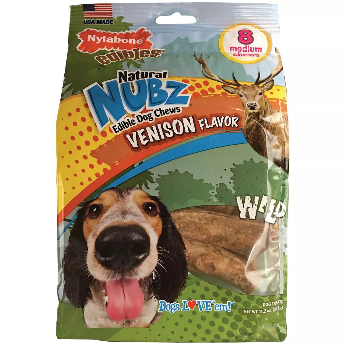 Nylabone Nubz Wild Antler Natural Long Lasting Edible Vension Flavor Medium Dog Chews 8 Pack Do it Best