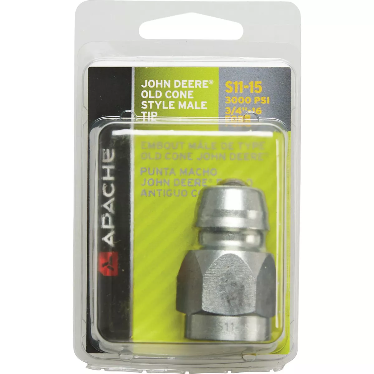 Apache John Deere Old Style Cone 3/4 In. 16 FORB Steel Male Tip Adapter - photo 2
