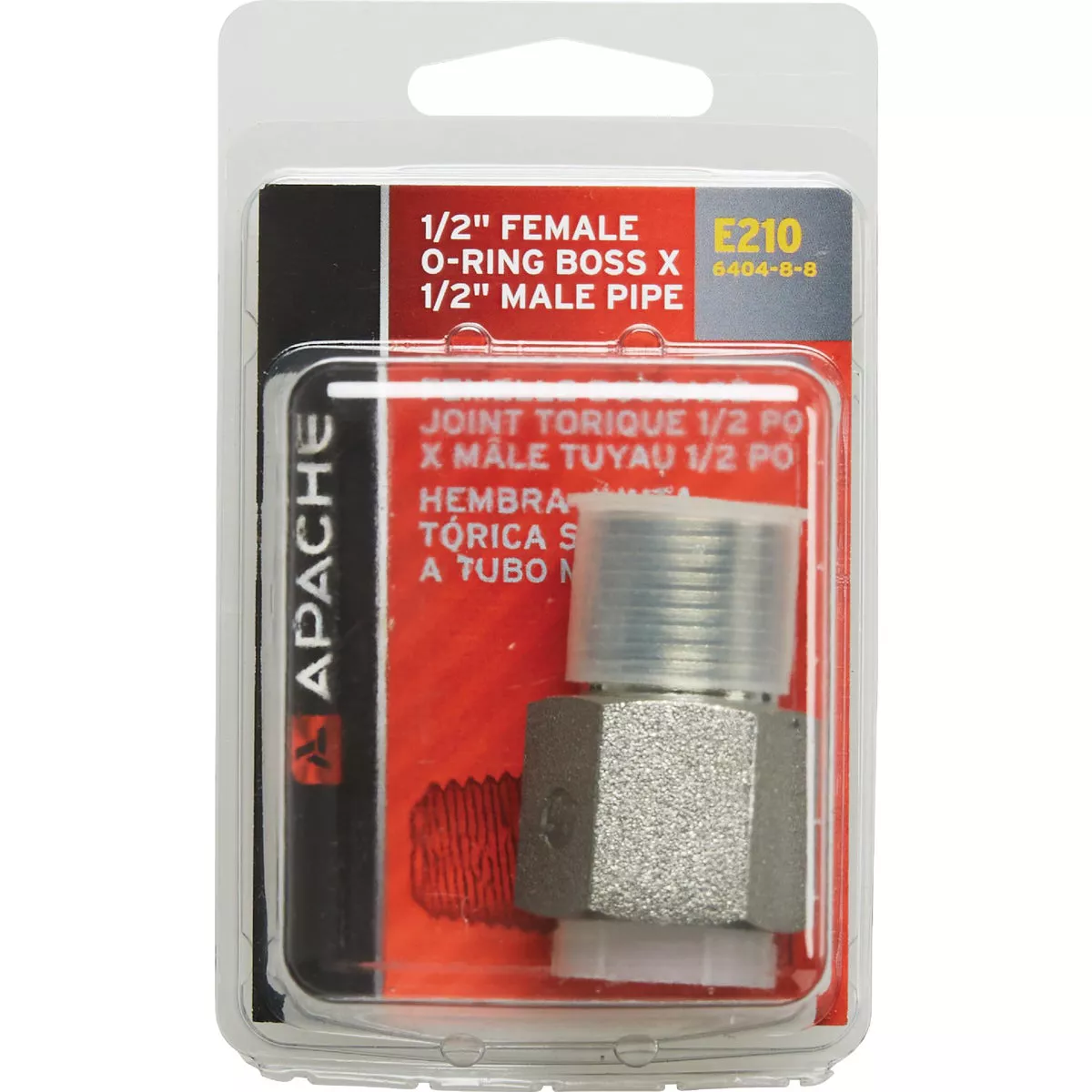 Apache 1/2 In. Female O-Ring x 1/2 In. Male Pipe Hydraulic Hose Adapter - photo 2