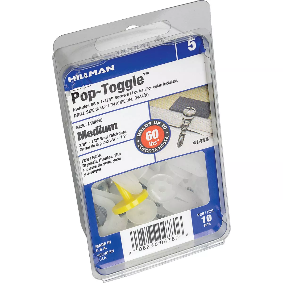 Hillman 3/8 In. Medium Yellow Plastic Anchor (10-Count) - photo 2