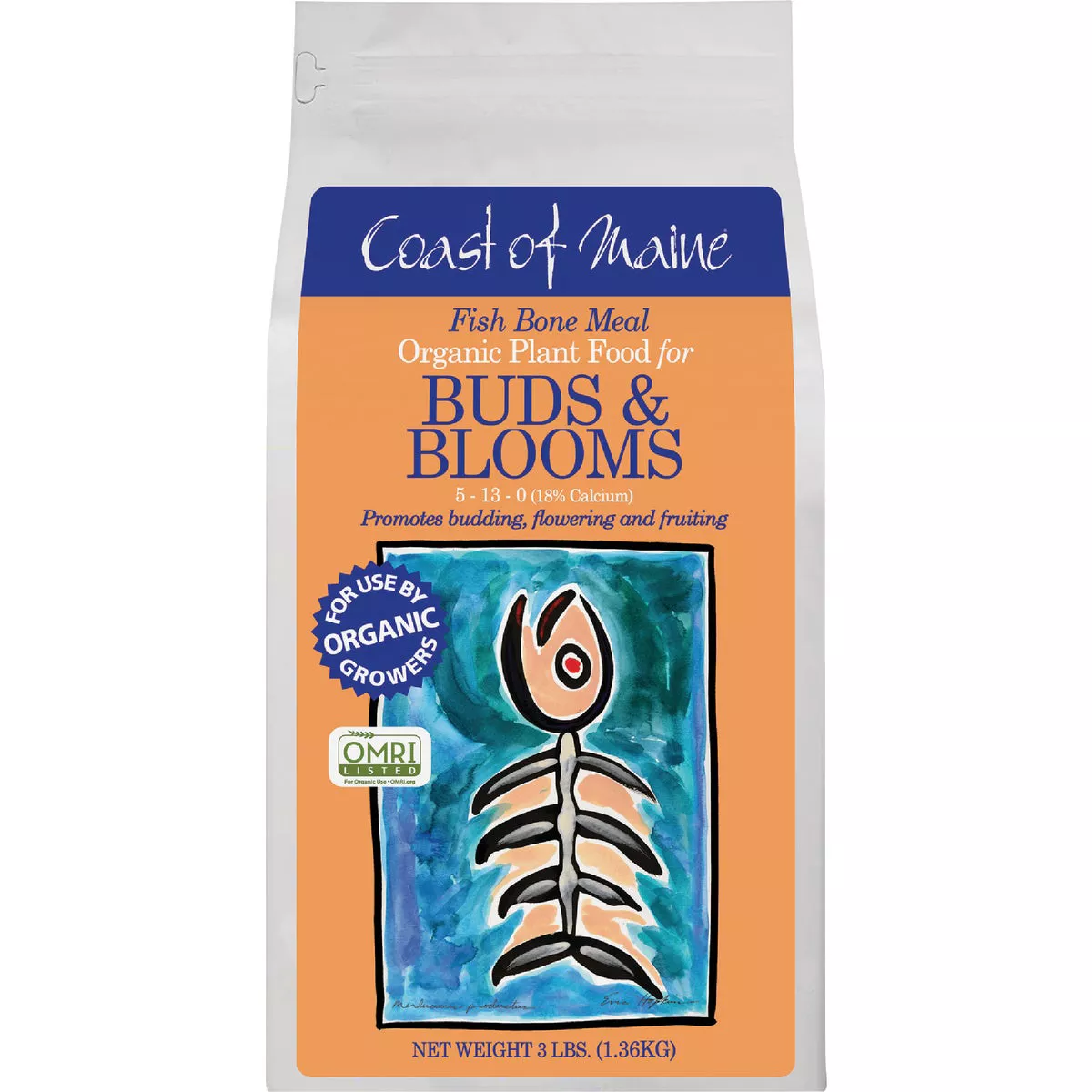 Coast of Maine Buds & Blooms 3 Lb. Fish Bone Meal Soil Conditioner