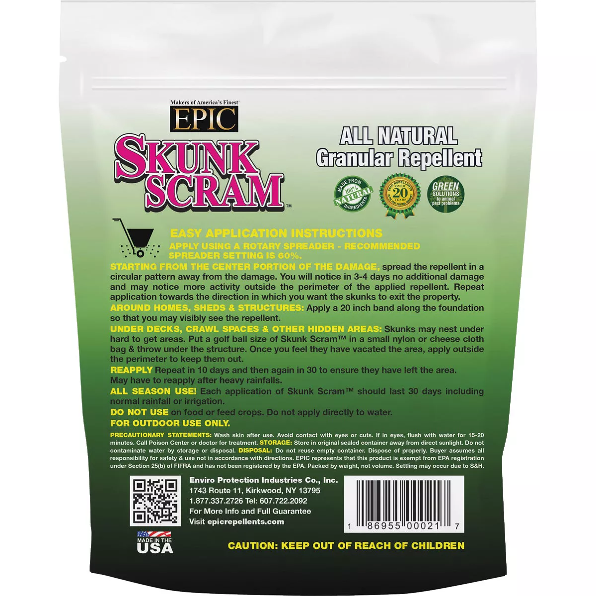 Skunk Scram 6 Lb. Granular Skunk Repellent - photo 2