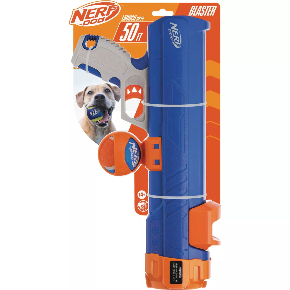 Nerf Dog 16 In. Blaster Dog Toy with Ball Clip