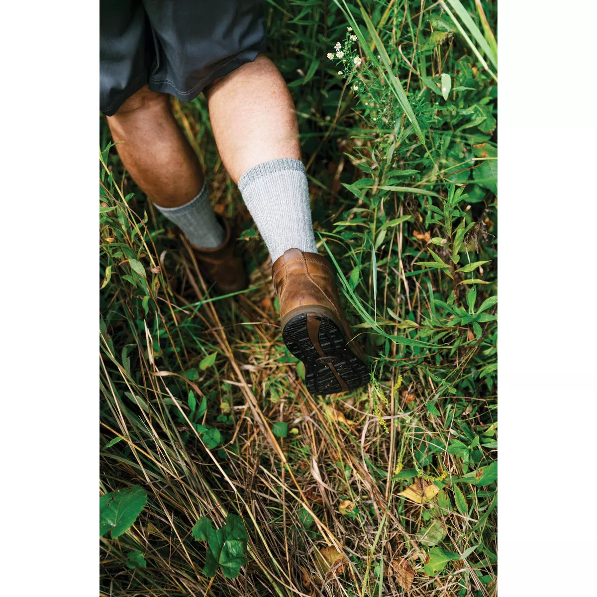 Hiwassee Trading Company Men's Large Charcoal Medium Weight Hiking Crew Sock - photo 3