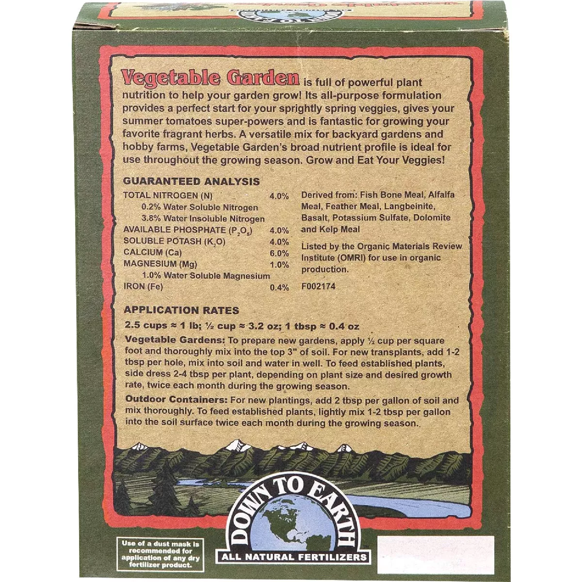 Down To Earth 5 Lb. 4-4-4 Vegetable Garden Mix - photo 4