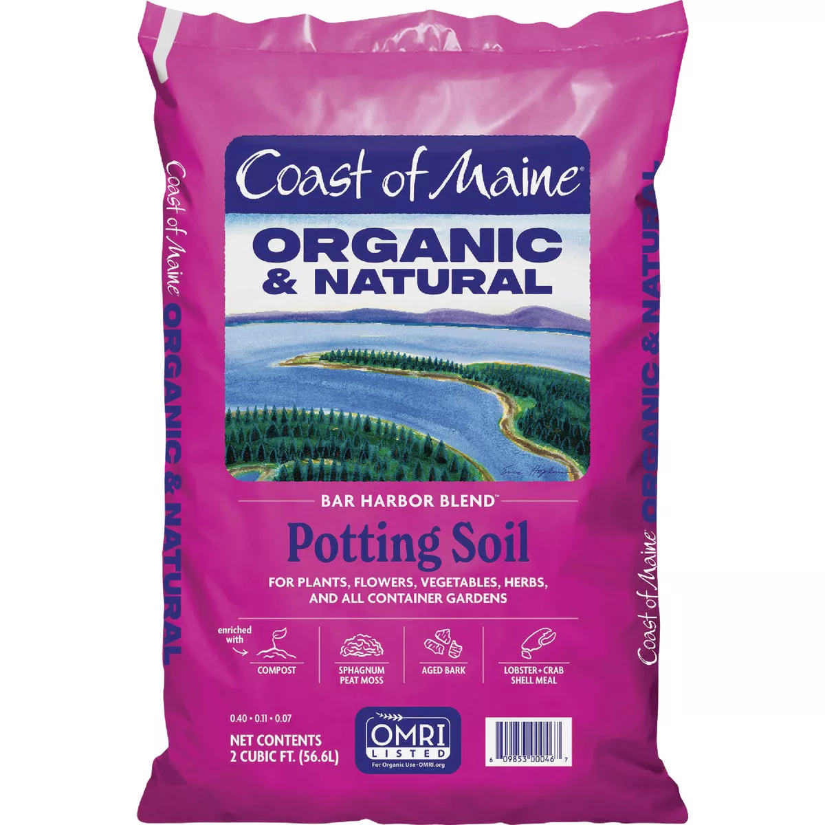 Coast of Maine Bar Harbor Blend 2 Cu. Ft. Organic Potting Soil