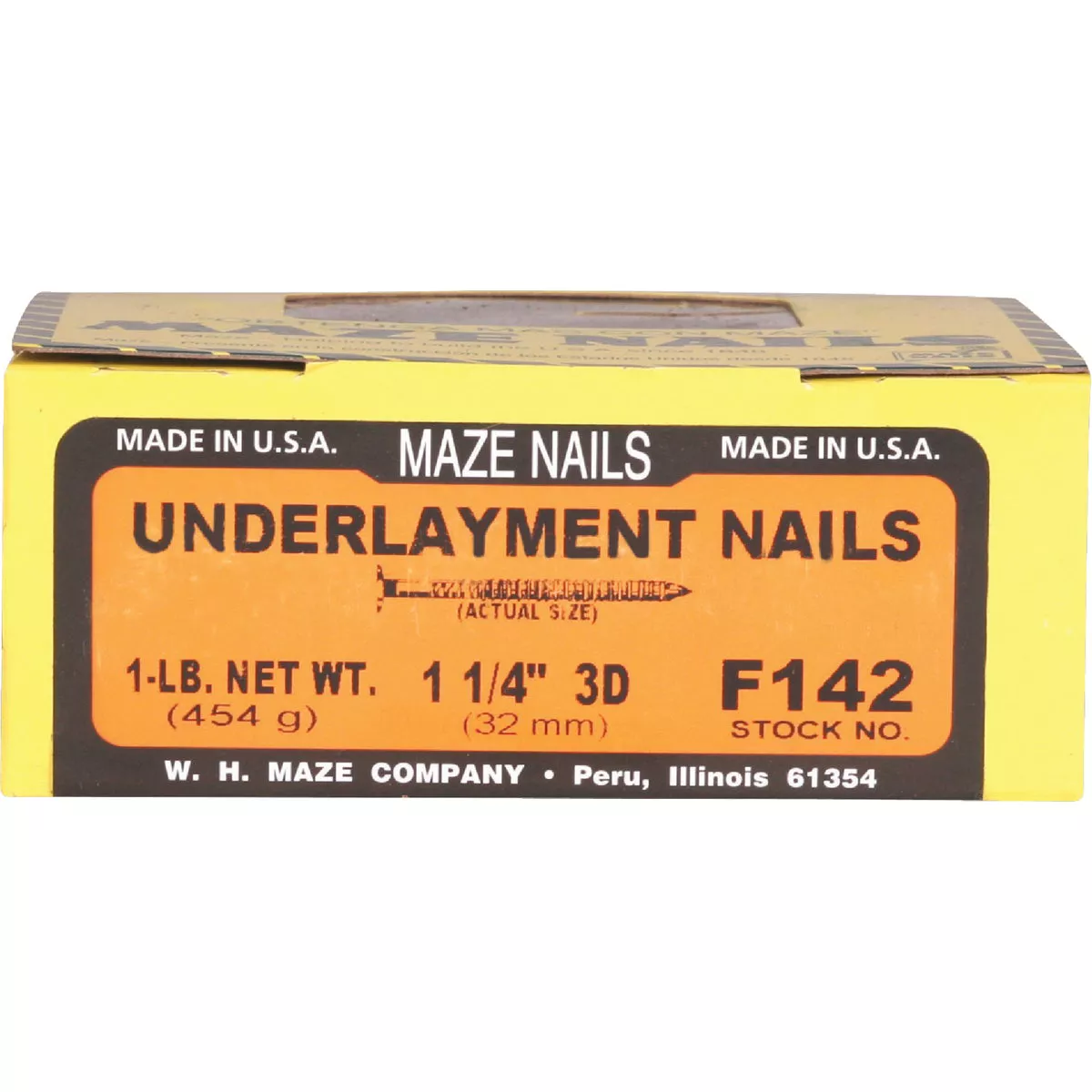 Maze 1-1/4 In. 14 ga Ring Shank Underlayment Flooring Nails (528 Ct., 1 Lb.) - photo 2
