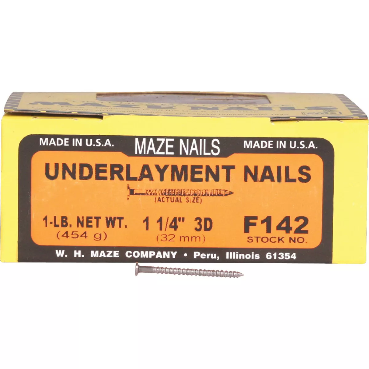 Maze 1-1/4 In. 14 ga Ring Shank Underlayment Flooring Nails (528 Ct., 1 Lb.) - photo 3