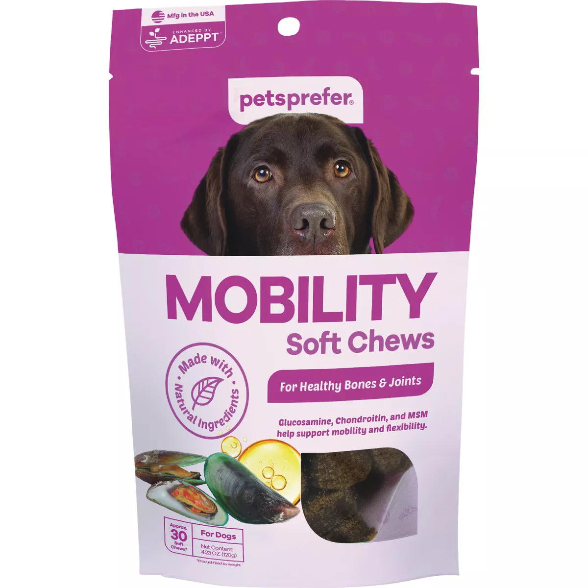 Pets Prefer Mobility Soft Dog Chews (30-Count)