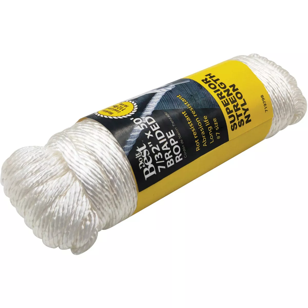 Do it Best 7/32 In. x 50 Ft. White Braided Nylon Packaged Rope - photo 2