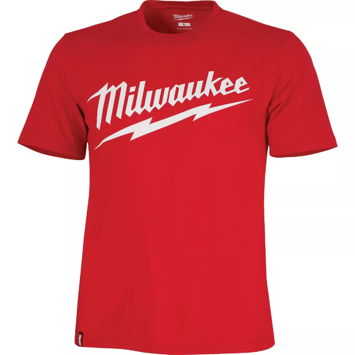 Milwaukee Medium Red Short Sleeve Men's Heavy-Duty T-Shirt