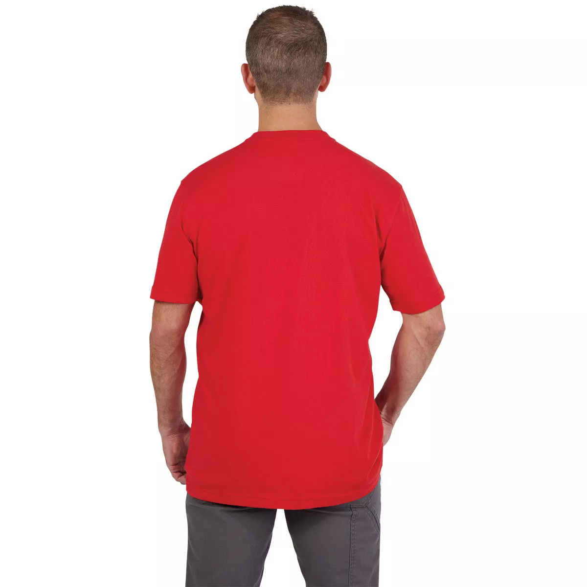 Milwaukee Medium Red Short Sleeve Men's Heavy-Duty T-Shirt - photo 2