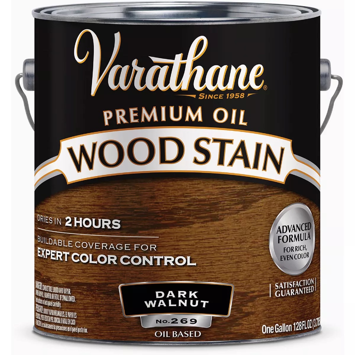 Varathane Premium Oil-Based Interior Wood Stain, Dark Walnut, 1 Gal.