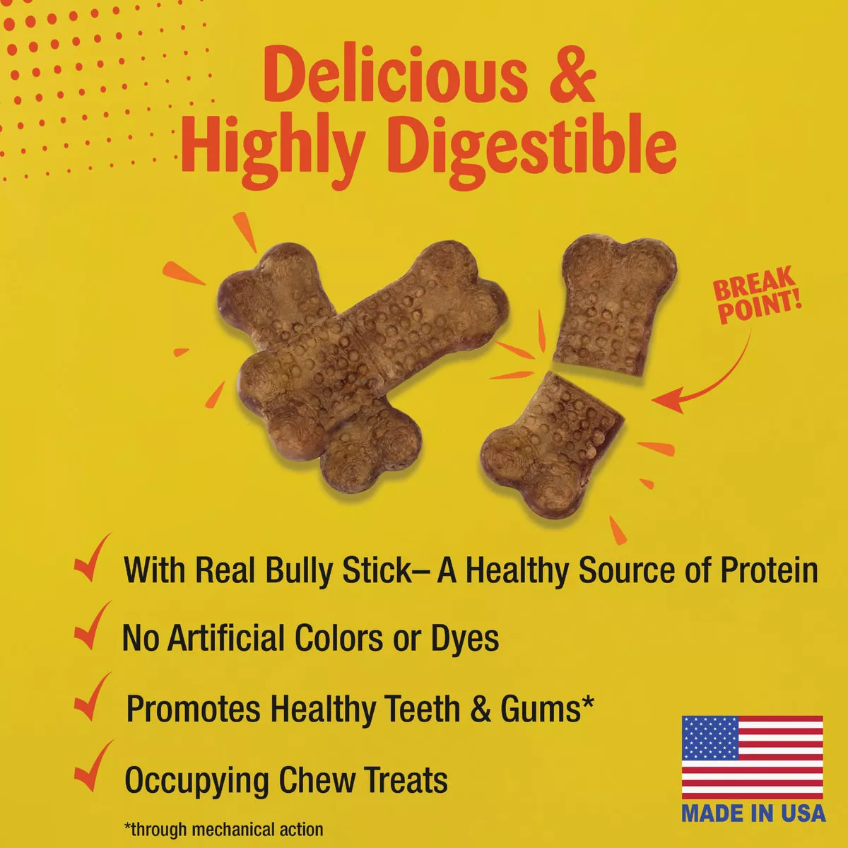 Nylabone Natural Nubz Bully Stick Grain Free Dog Treat Chew (36-Pack) - photo 2