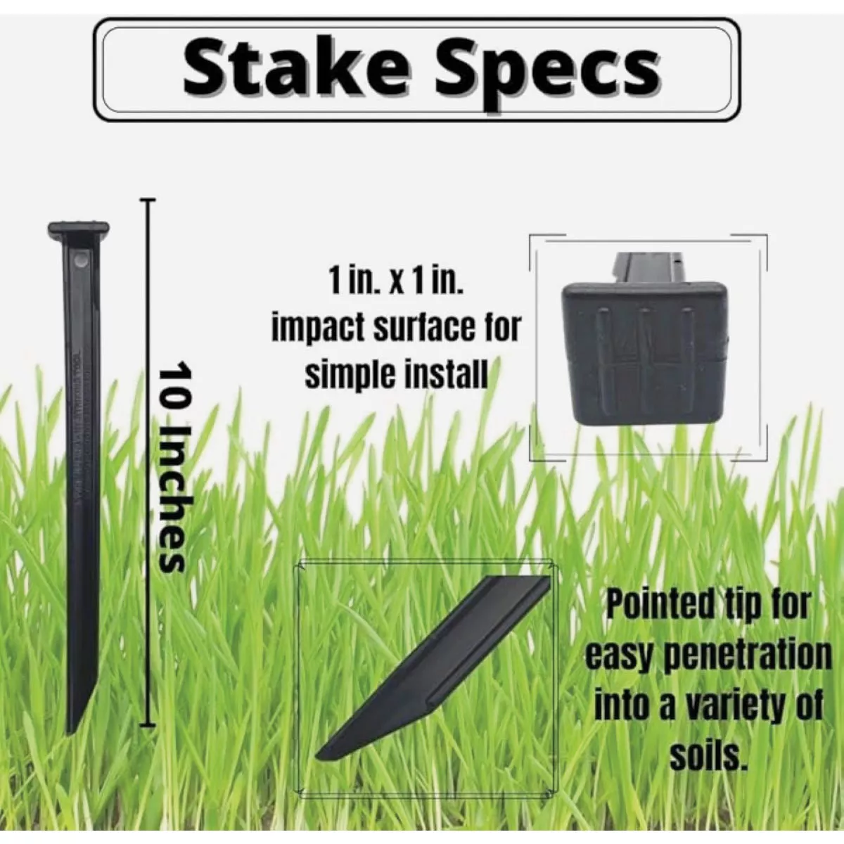 Master Mark 10 In. ABS Black Multipurpose Landscape Stakes (9-Pack) - photo 6