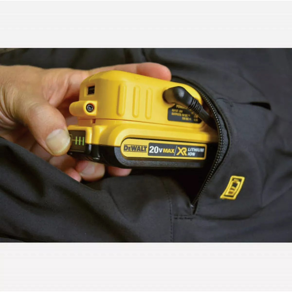 DEWALT Men's Black Soft Shell Heated Jacket Kit, XL - photo 3