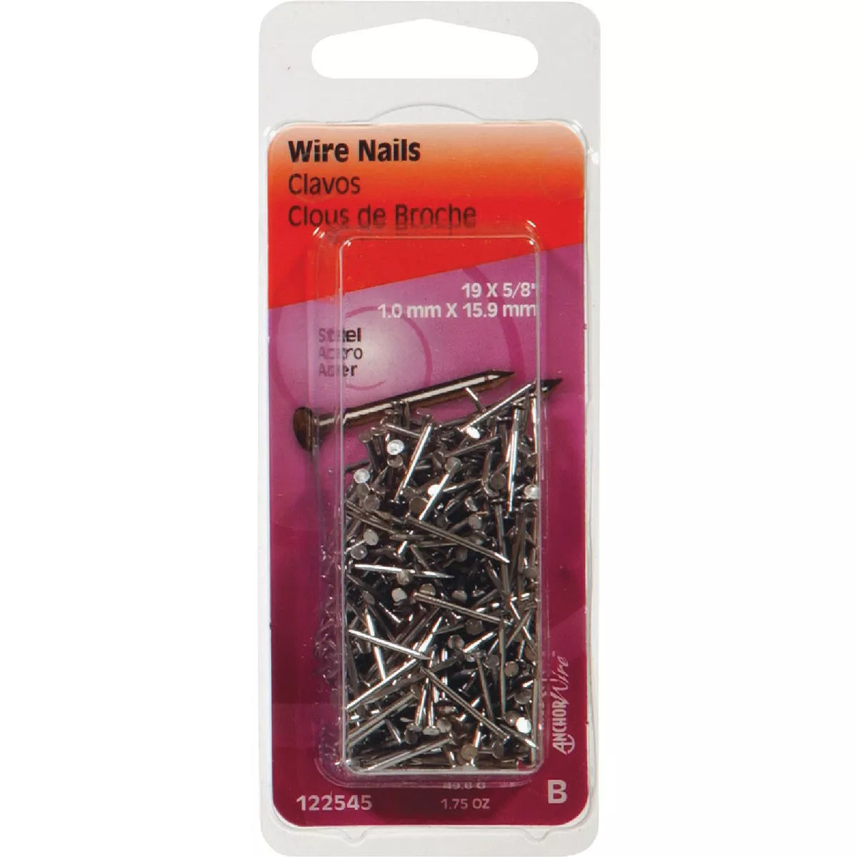Hillman Anchor Wire 5/8 In. 19 ga Bright Wire Nails (1.75 Oz.) - photo 2