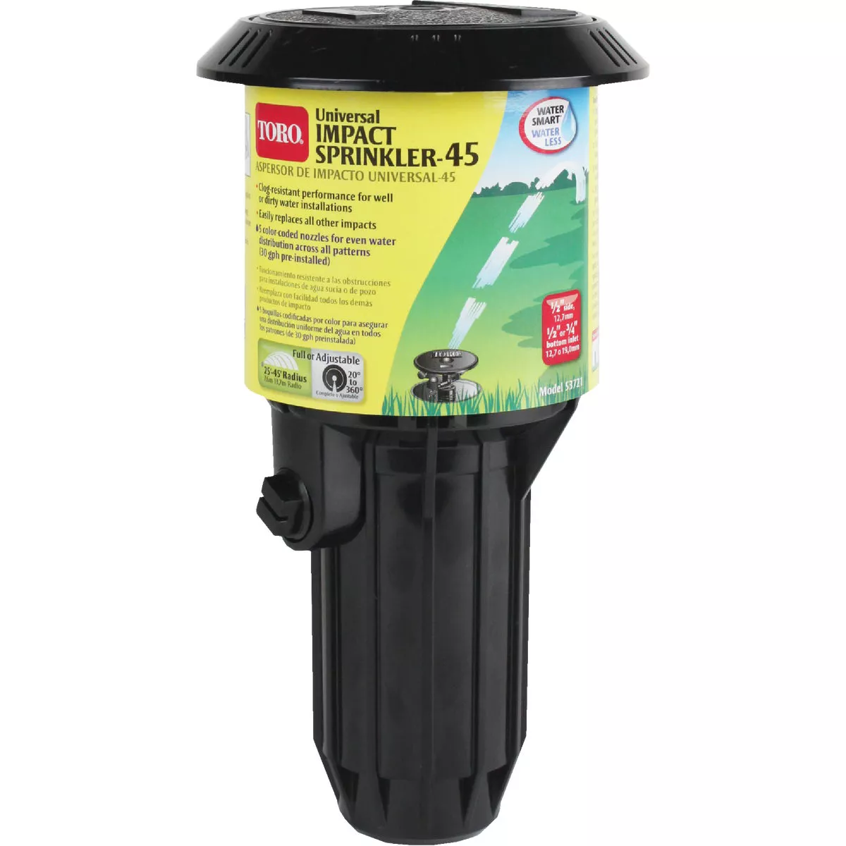 Toro 3 In. 20 Deg. to 340 Deg. Universal Pop-Up Impact Head Sprinkler