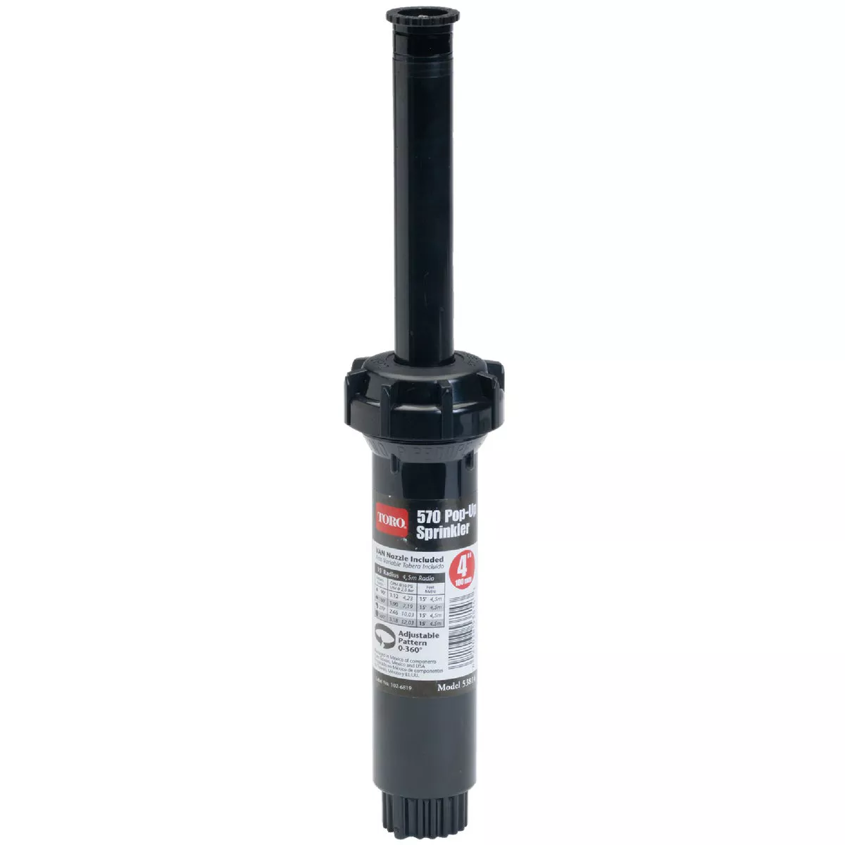 Toro 4 In. 0 Deg. to 360 Deg. Pop-Up Head Sprinkler