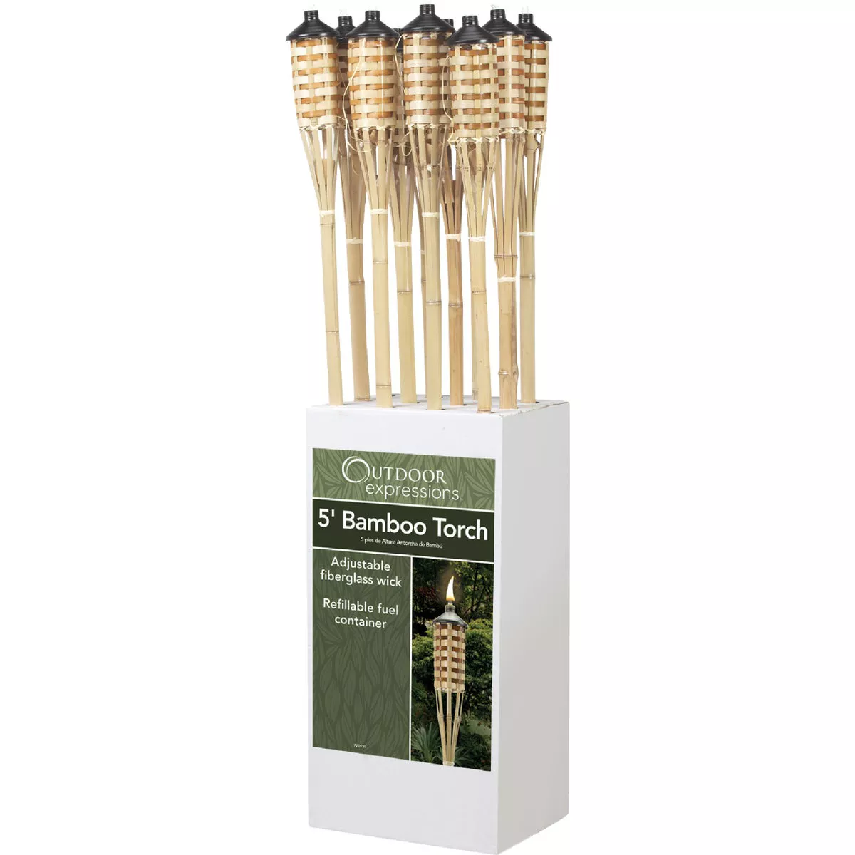 Outdoor Expressions 60 In. Natural Bamboo Patio Torch - photo 3